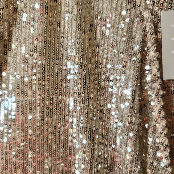 Maurices Gold Sequin Wrap Camisole Size Small